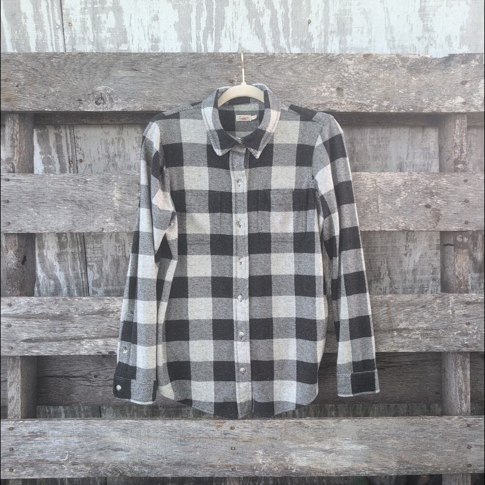 Faherty Sweater Shirt True North Plaid Flannel Button Down Women's Small